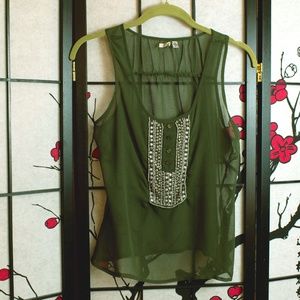 Urban Outfitters- Beaded Sheer Tank